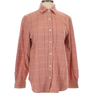 Rag & Bone Grid Plaid Button Down Shirt in Salmon